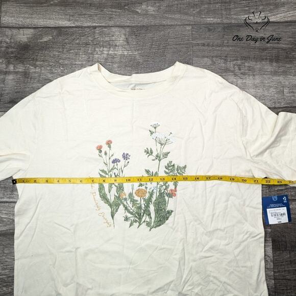 Arizona Jean Co. Juniors Floral Short Sleeve Tee Size S - Picture 3 of 5